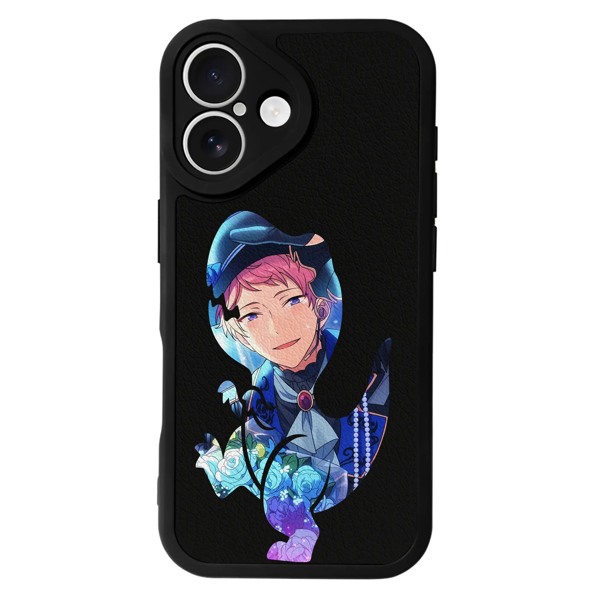 あんさん ぶる グッズ Valkyrie 斎宮宗 - IPhone 16シリーズ対応 ・ シリコンスマホケース ・ レザー調 ・ 高精度フィット ・ 耐衝撃 ・ ワイヤレス充電対応 ・ 精密カット